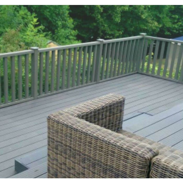 Graphite Grey Composite Balustrade Handrail & Spindle Kit