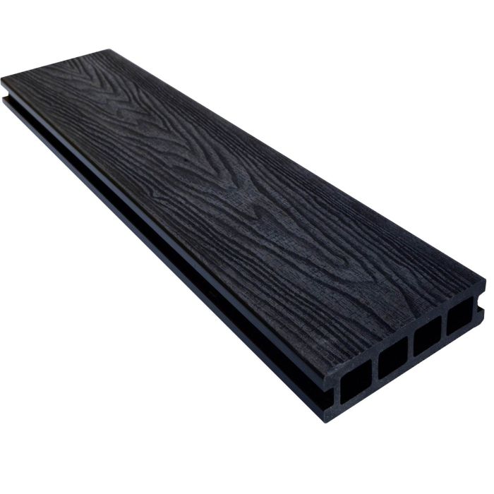 Ancient Black Composite Dual Sided Decking Board 145mm (3.66m Length)
