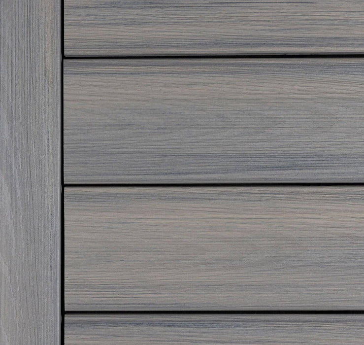Grey Venture Composite Decking Board Grooved Edge - Length 4.88m x Width 140mm