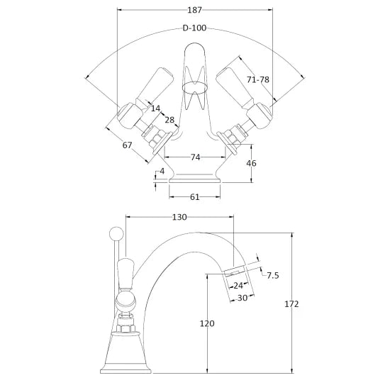 White Topaz With Lever Handle Mono Basin Mixer