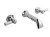 Wall Mounted Bath Spout & Stop Taps Hudson Reed