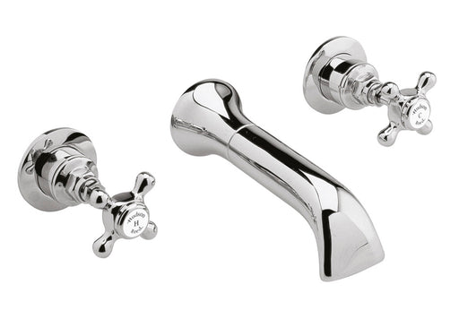 Wall Mounted Bath Spout & Stop Taps Hudson Reed