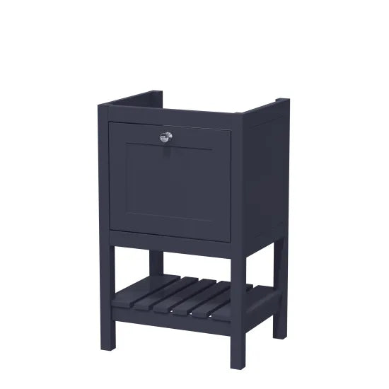 500mm Indigo Blue Hudson Reed Floor Standing Vanity - Marble Top Basin 0TH (Vanity, Basin, or Set)