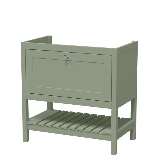 800mm Hudson Reed Fern Green Floor Standing Vanity - Basin 3TH (Vanity, Basin, or Set)