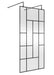 1000mm Abstract Frame Wetroom Screen with Support Bars Hudson Reed