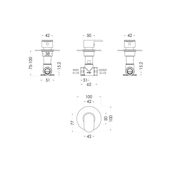Binsey Concealed Stop Tap