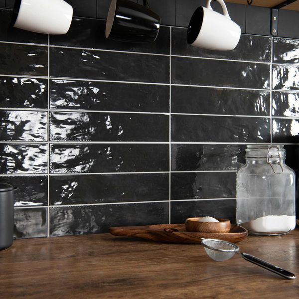 Sample - Asly Black Tile - 300x75x10mm -Sample Tile