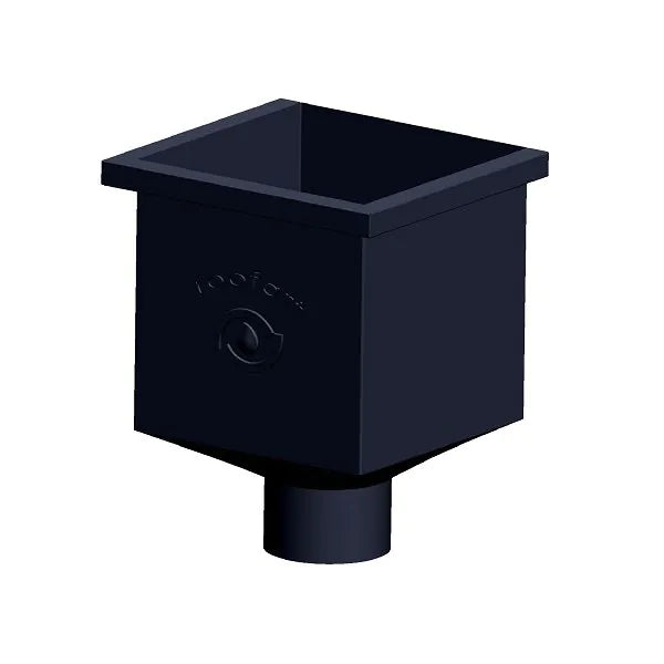 RoofArt Scandic Rainwater System - 87mm Diameter - Square Hopper
