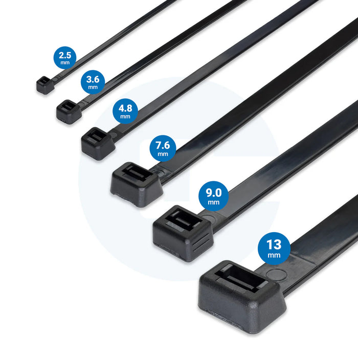 Black Cable Ties - Pack of 100