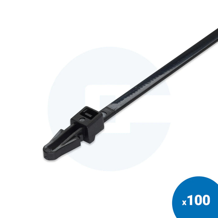 Push Mount Cable Ties - Pack of 100