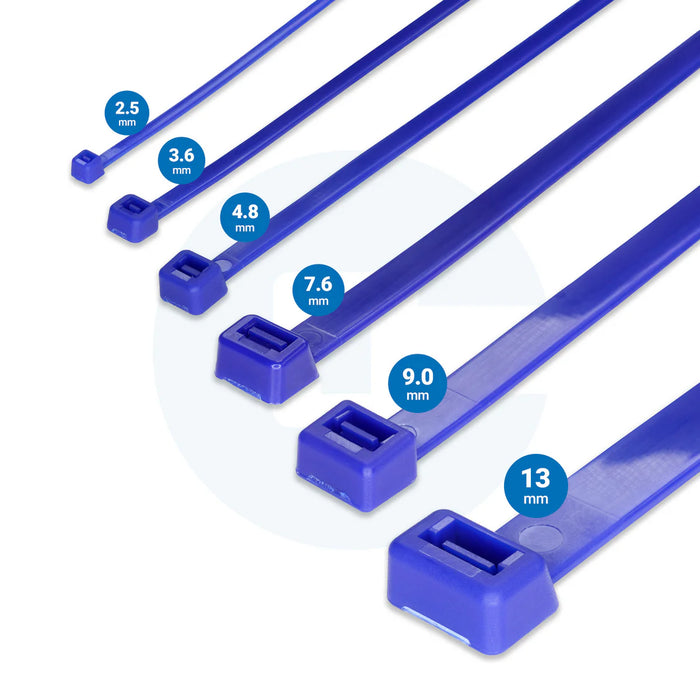 Blue Cable Ties - Pack of 100