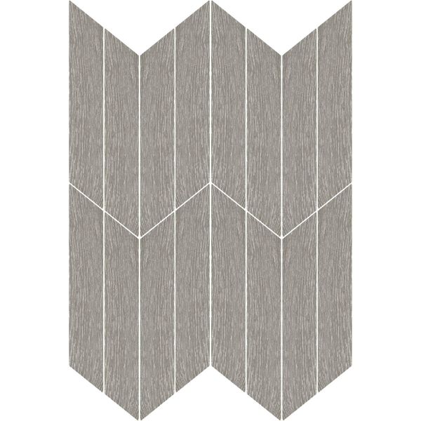 Ancona Chevron Grey Wood Effect Tile - 400x80 - Individual Tile
