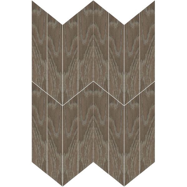 Sample - Ancona Chevron Chocolate Wood Effect Tile - 400x80 - Sample Tile