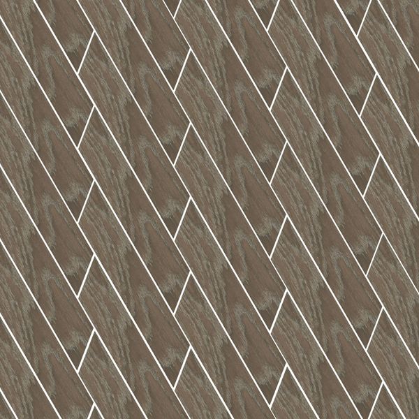 Sample - Ancona Chevron Chocolate Wood Effect Tile - 400x80 - Sample Tile