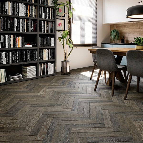 Sample - Ancona Chocolate Wood Effect Tile - 442x80 - Sample Tile