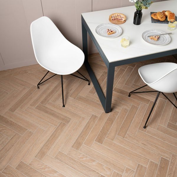 Sample - Ancona Nature Wood Effect Tile - 442x80 - Sample Tile