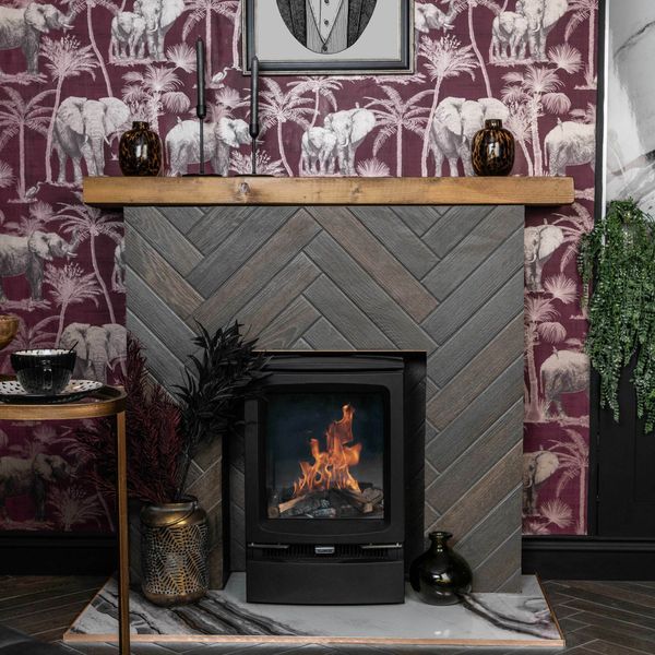 Sample - Ancona Chocolate Wood Effect Tile - 442x80 - Sample Tile