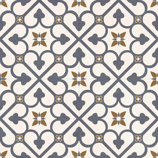 Bello Brighton Matt Blue Patterned Floor Tile -  45x45 - Individual Tile
