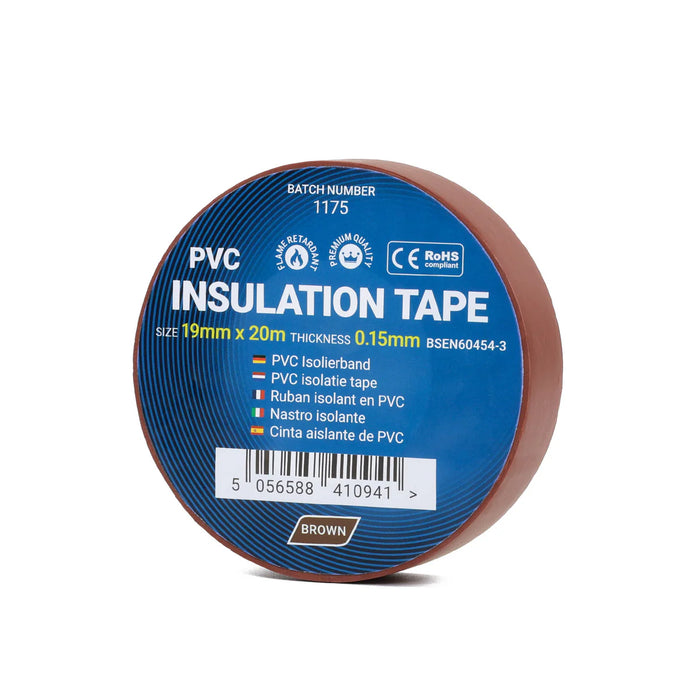 Brown Electrical Tape 19mm - PVC Insulation Tape