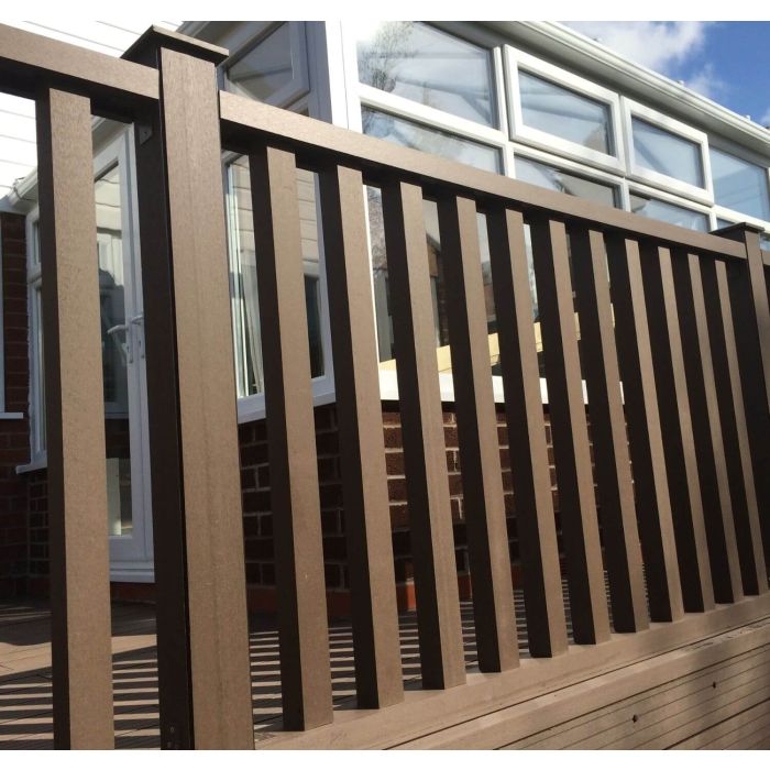 Walnut Composite Balustrade Handrail & Spindle Kit