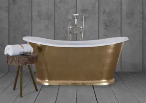 Hurlingham Cameo Freestanding Cast Iron Slipper Bath 1400 x 740mm