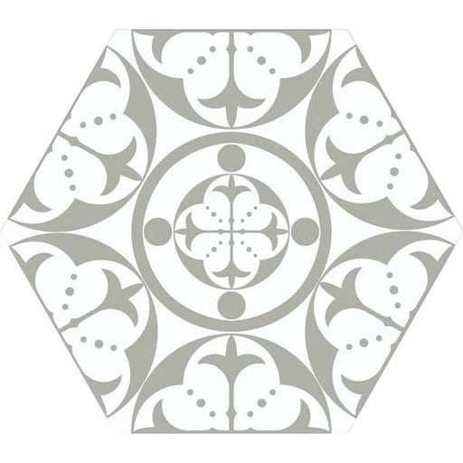 Carnaby Hexagon Decor Grey Tile - 285x330 - Individual Tile