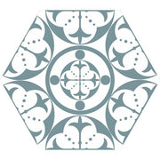 Carnaby Hexagon Decor Sky Tile - 285x330 - Individual Tile
