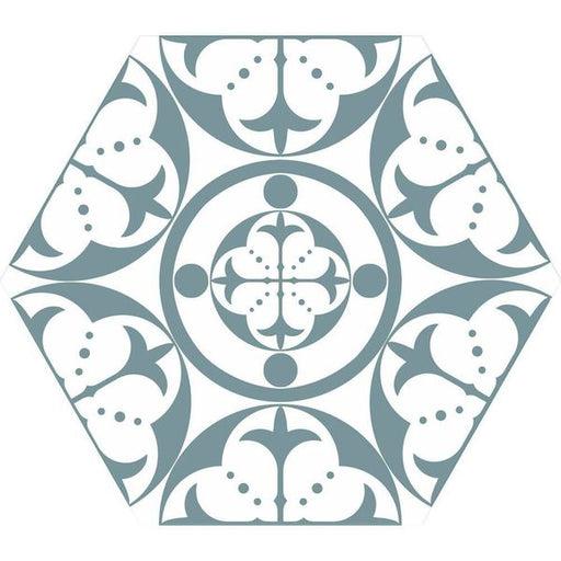 Carnaby Hexagon Decor Sky Tile - 285x330 - Individual Tile