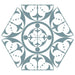Carnaby Hexagon Decor Sky Tile - 285x330 - Individual Tile