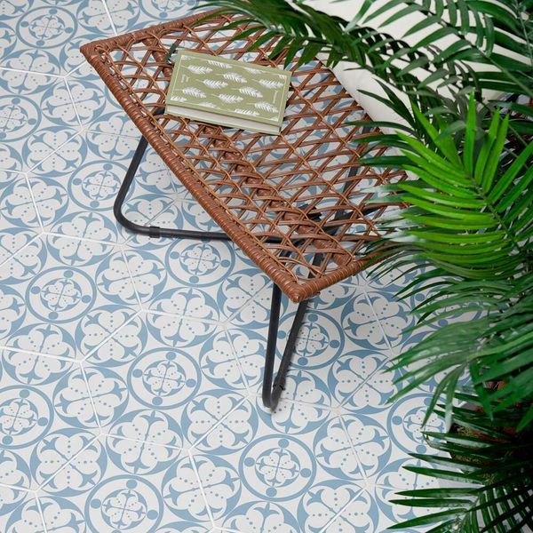 Sample - Carnaby Hexagon Decor Sky Tile - 285x330 - Sample Tile