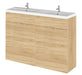 1200mm Vanity Unit & Double Ceramic Basin Hudson Reed