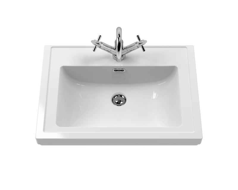600mm 2-Door Vanity & Classic Basin 1TH Hudson Reed