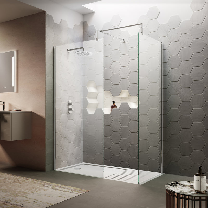 Full Outer Frame Wetroom Screen 1950x1100x8mm Hudson Reed