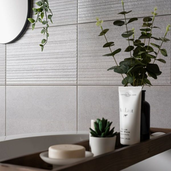 Sample - Cement Taupe Decor Concrete Effect Tile -  400x250 - Sample Tile