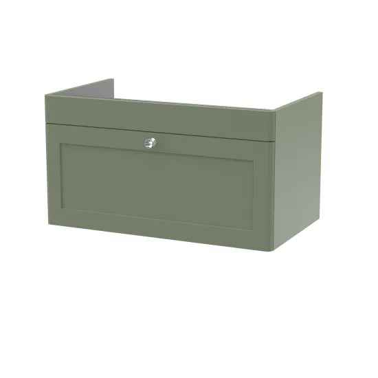800mm Satin Green Wall Hung 1 Drawer Vanity – Marble Top 1TH (Vanity, Basin, or Set)