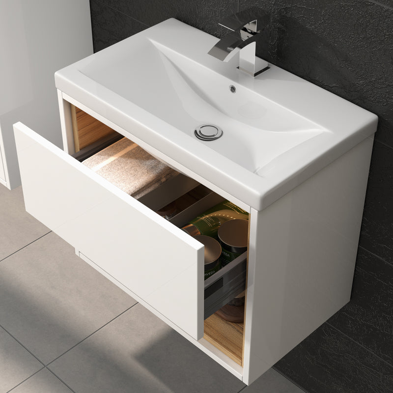 Wall Hung 800mm Cabinet & Basin 1 Hudson Reed
