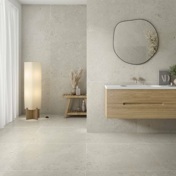 Sample - Coralina Blanco Travertine Effect Tiles - 90x90 - Sample Tile