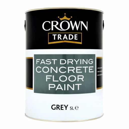 5L Crown Trade Fast Drying Floor Paint Grey