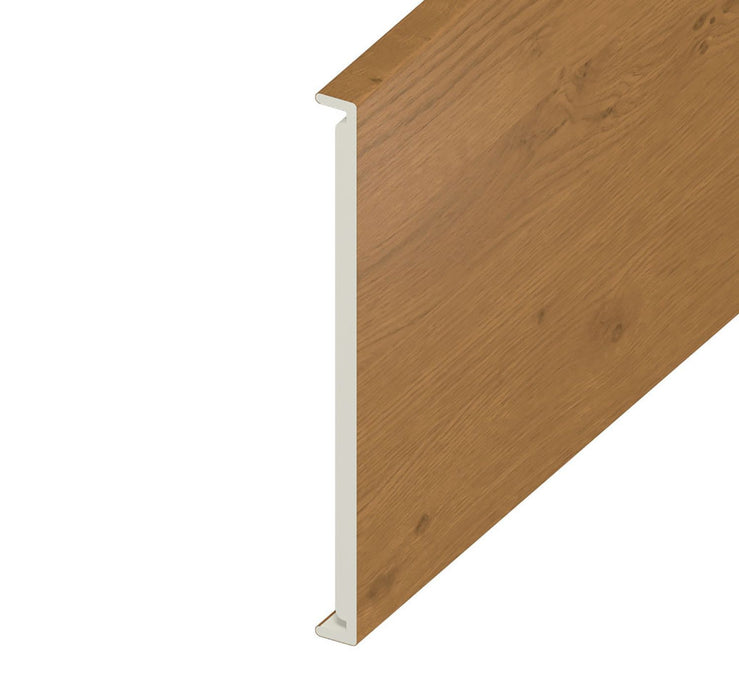 Irish Oak Woodgrain Double Fascia Board (5m Length)