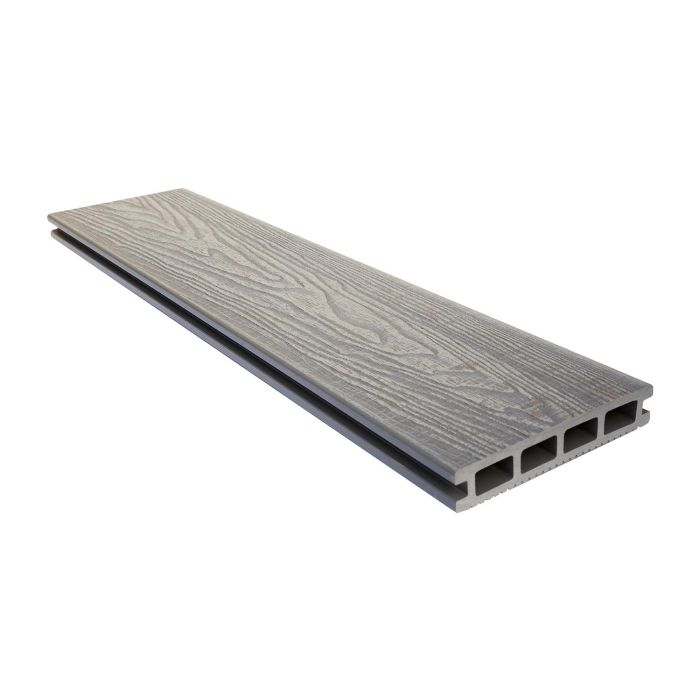Salt Lake Silver Composite Dual Sided Decking Board 145mm (3.66m Length)