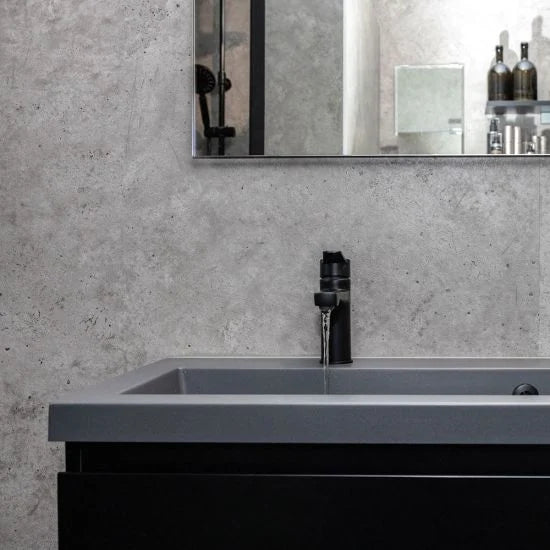 Solid Shower Panel - Grey Concrete - 5mm x 600mm x 2.6m - Pack of 2