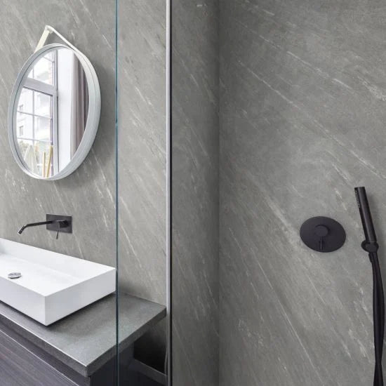 Standard Shower Panel - Grey Slate Wall - 6mm x 500mm x 2.6m - Pack of 3