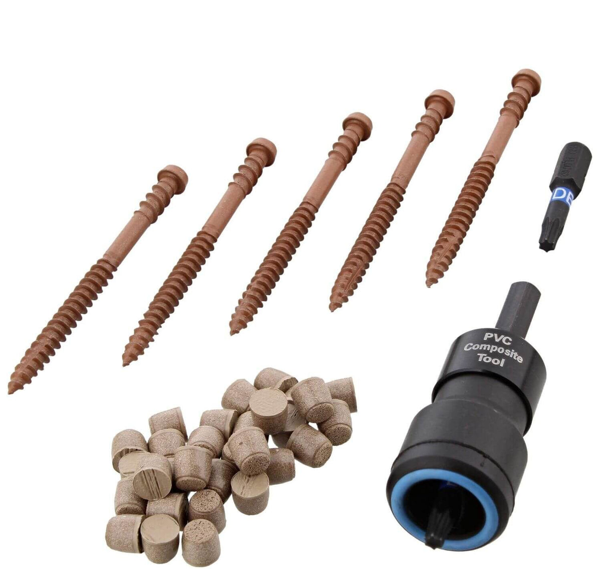 Brown Pro Plug Fixing Kit for Venture Composite Decking - 150 Piece ...