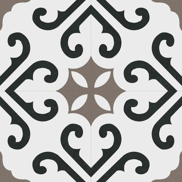 Bello Derby Matt Grey Patterned Floor Tile -  45x45 - Individual Tile