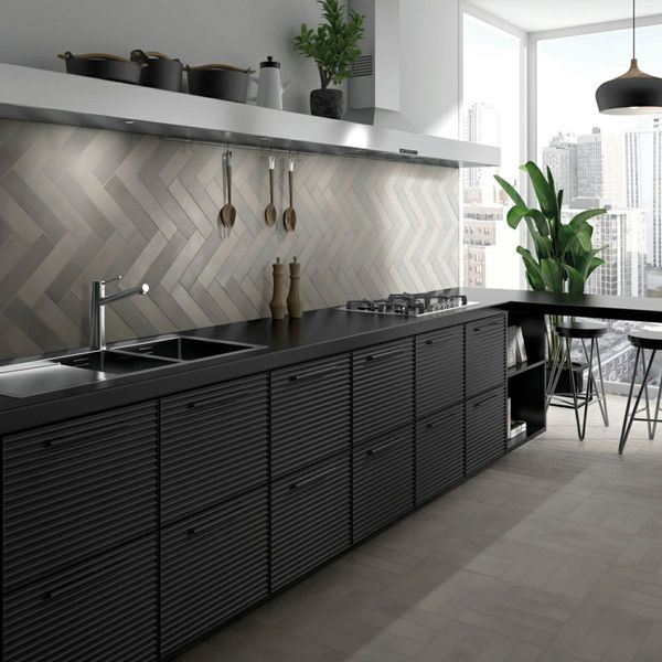 Detroit Dark Grey Tile - 295x72 - Individual Tile