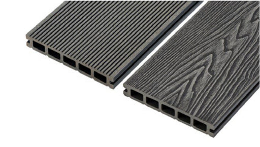 Charcoal Cladco Reversible Hollow Composite Decking Board