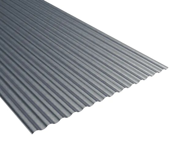 Corrugated Galvanised Steel Sheet - 13.5x3" - 0.5mm Thick - Plain Galvanised