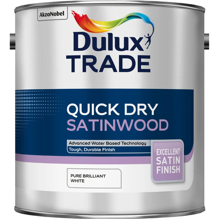 Dulux Trade Quick Dry Satinwood Pure Brilliant White