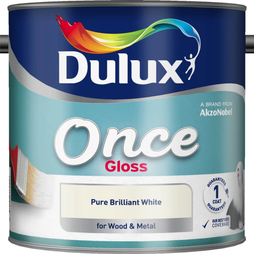 2.5L Dulux Once Gloss Pure Brilliant White