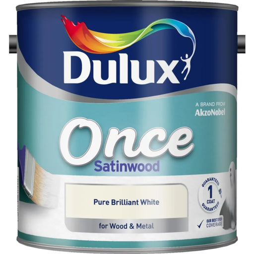  Dulux Once Satinwood Pure Brilliant White 2.5L